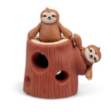 Stretchy Tree Stump with 2 Sloths